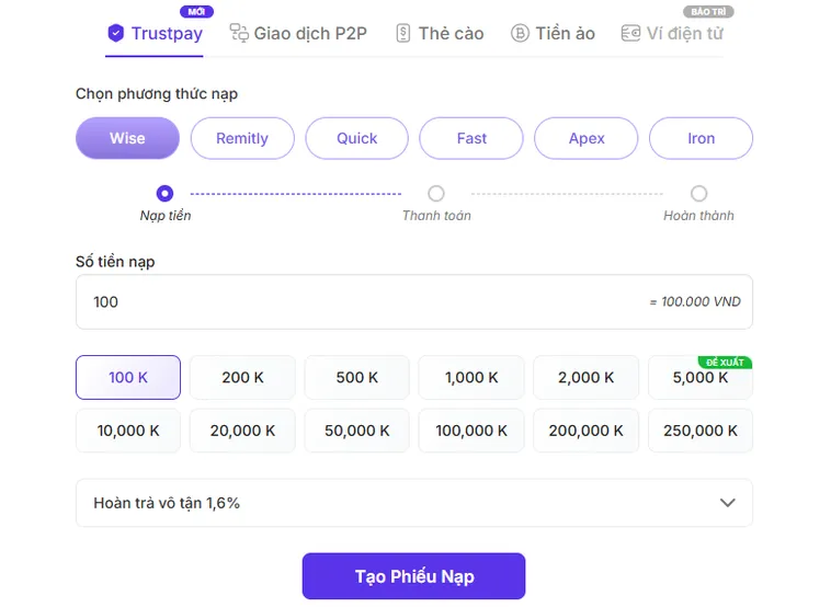 Hướng Dẫn Cách Nạp Tiền Từ Tài Khoản Ngân Hàng Vào Bin88 An Toàn Nhanh Chóng Cho Các Game Thủ