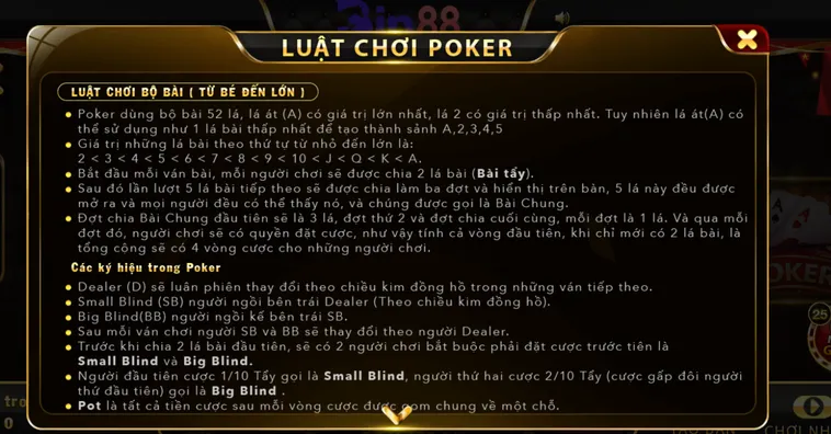 Poker Tại Bin88 Sân Chơi Bài Tây Đẳng Cấp Dành Cho Các Bậc Thầy
