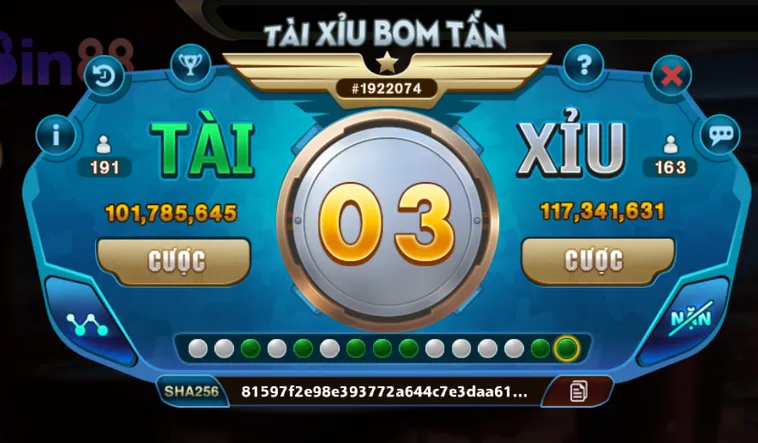 Trải Nghiệm Siêu Phẩm Tài Xỉu Bom Tấn Tại Bin88 Với Tỷ Lệ Thưởng Cực Khủng