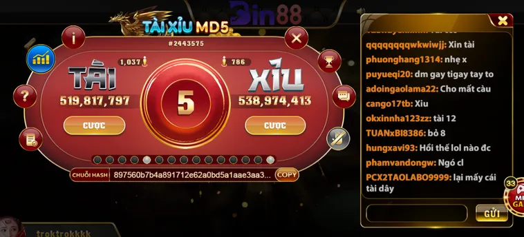 Chinh Phục Đỉnh Cao Tài Xỉu MD5 Tại Bin88 Với Công Nghệ Bảo Mật Hiện Đại