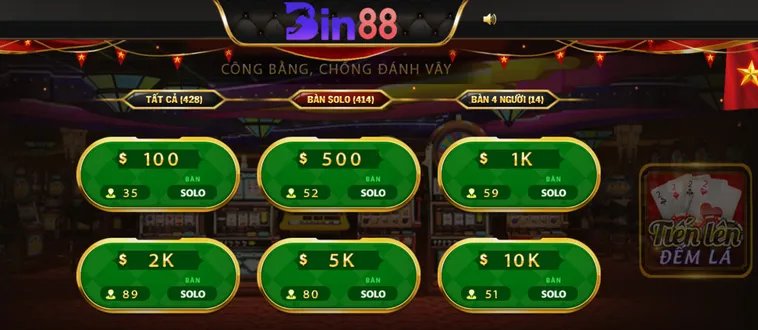 Tiến Lên Đếm Lá Tại Bin88 Trò Chơi Bài Đổi Thưởng Kịch Tính Và Hấp Dẫn Nhất